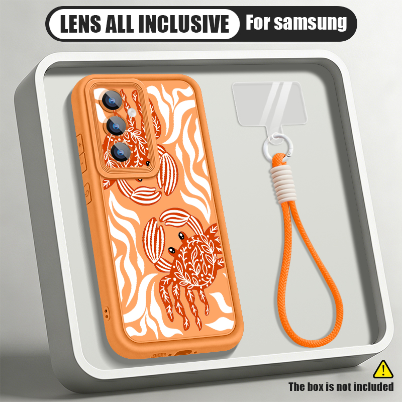 Phone Cases Galaxy A17 - Sardines Crab Print Lanyard Case For