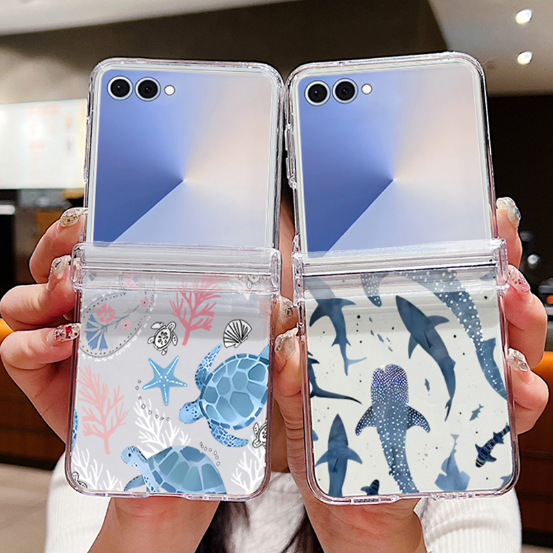 Phone Cases Z Flip 6 - Sharks Shells Phone Case For Samsung