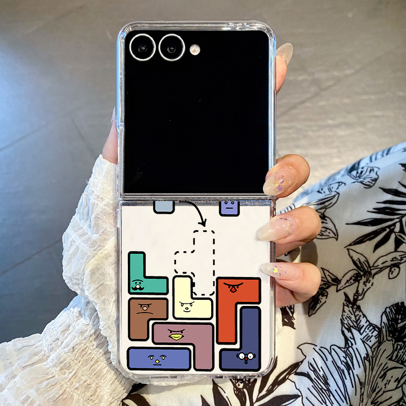 Phone Cases Z Fold 6 - Tetris Cup Patterned Phone Case For
