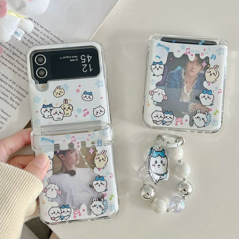 Phone Cases Z Flip 6 - Cute Cartoon Japan Anime Chiikawa Card