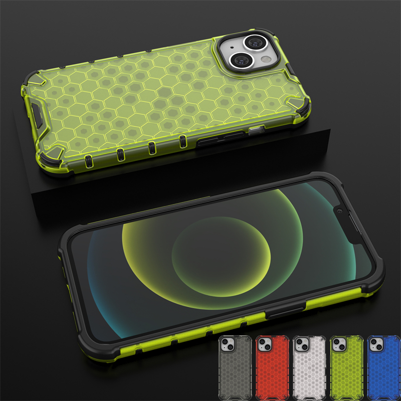 Phone Cases Near Me - Honeycomb Shockproof For iPhone 14 Case