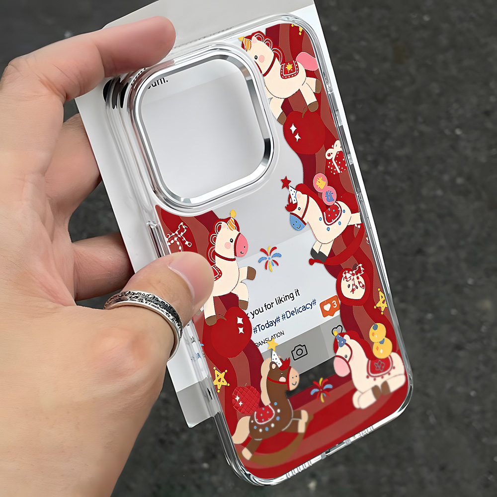 Phone Cases Horse - Red Happy Horse Phone Case For
