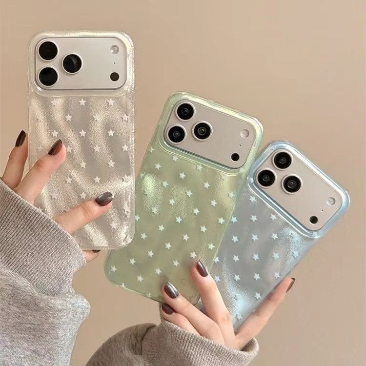 Phone Cases Y2K - Korean Ins Green Background pentagram Shining