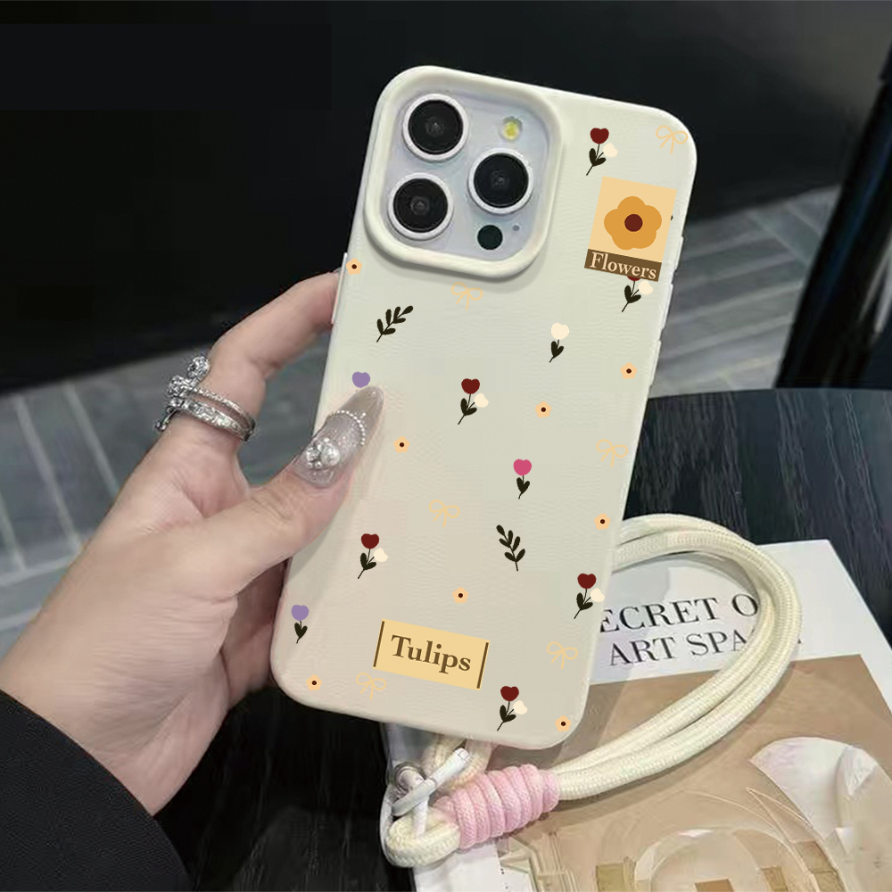 Tulip Bow Strap Rope Phone Cas - Phone Cases With Straps 评论和价格