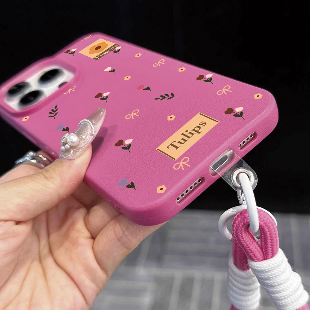 Tulip Bow Strap Rope Phone Cas - Phone Cases With Straps 评论和价格