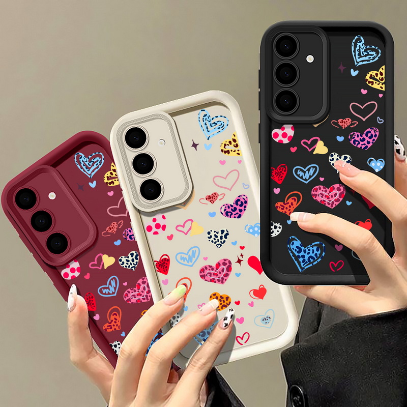 Colorful Heart Pattern Phone C - Phone Cases Galaxy A17 评论和价格