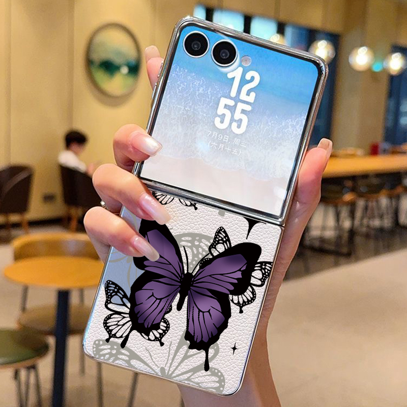 Purple Butterfly PU Leather Ph - Phone Cases Z Fold 6 评论和价格