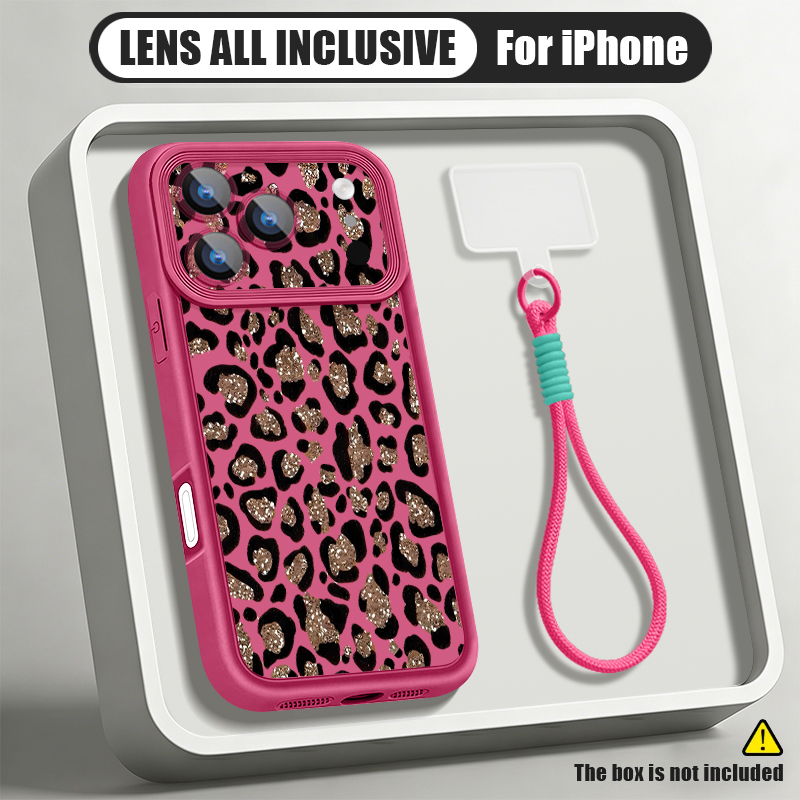 Brown Leopard Printed Lanyard  - Phone Cases With Straps 评论和价格