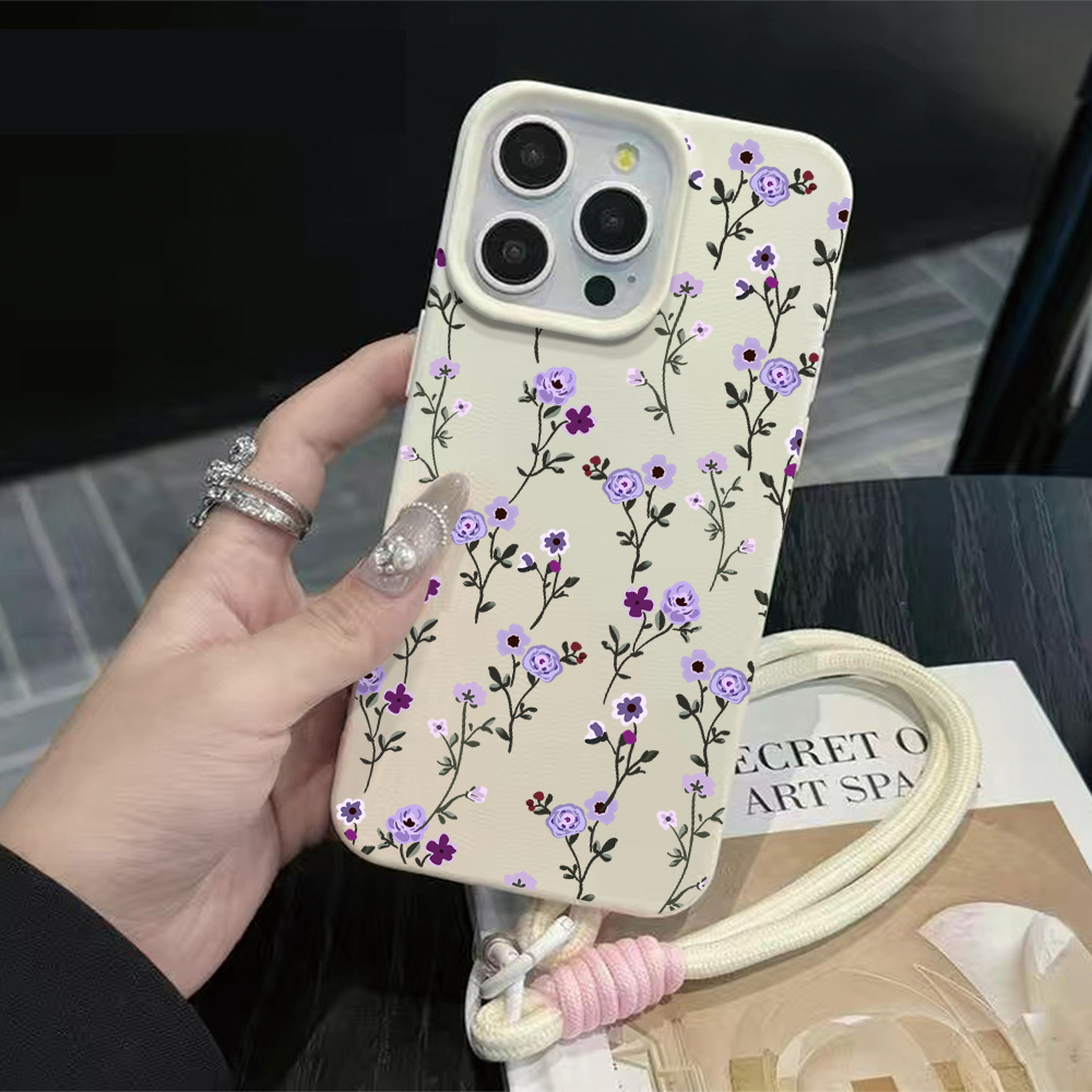 Thin Branch Purple Floral Stra - Phone Cases With Straps 评论和价格
