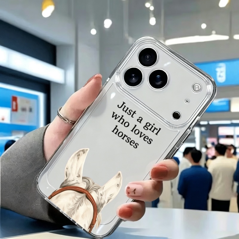 White Horse English Pattern Tr - Phone Cases Horse 评论和价格