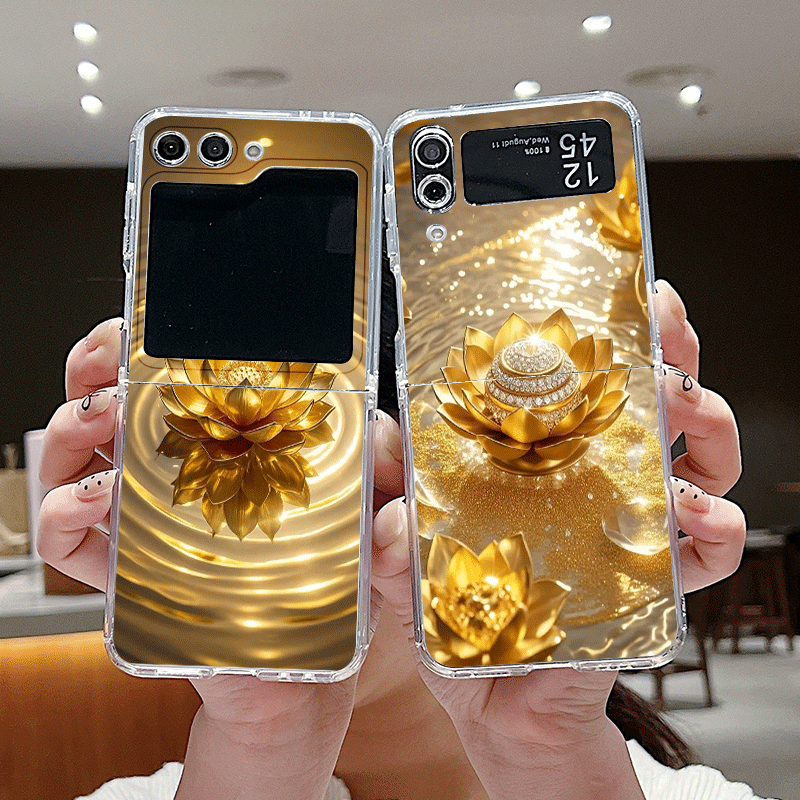 Creative Golden Lotus Flower P - Phone Cases Z Flip 6 评论和价格