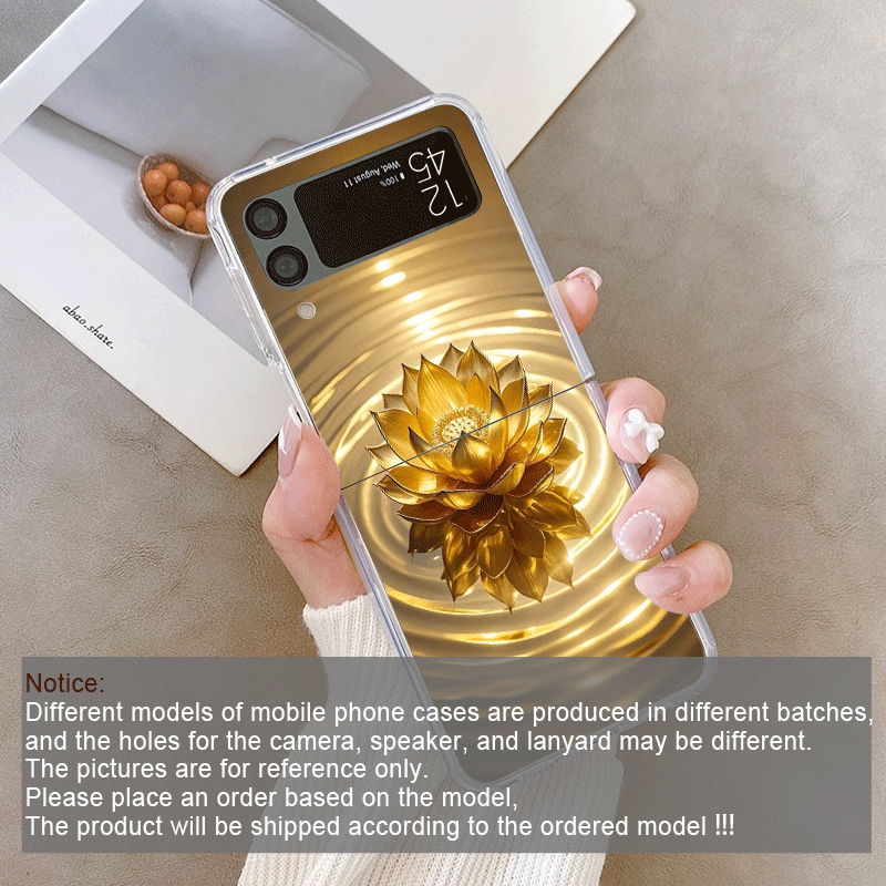 Creative Golden Lotus Flower P - Phone Cases Z Flip 6 评论和价格