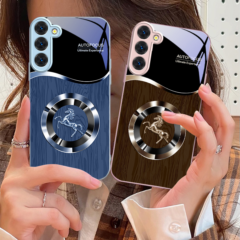 Silver Leaping Blue Horse For  - Phone Cases Horse 评论和价格