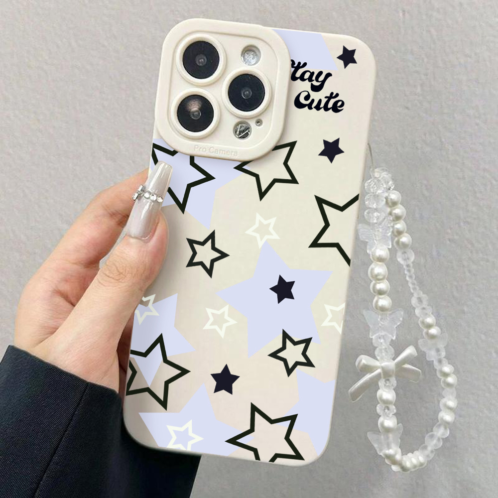 Light Blue Black Star Phone Ca - Phone Cases With Loop 评论和价格