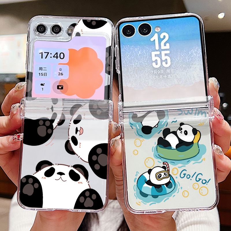 Cute Panda Pattern Phone Case  - Phone Cases Z Flip 6 评论和价格