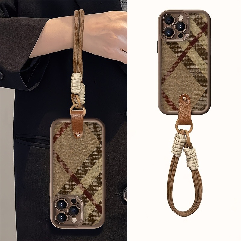 Brown Stripes Lanyard Strap Ro - Phone Cases With Loop 评论和价格