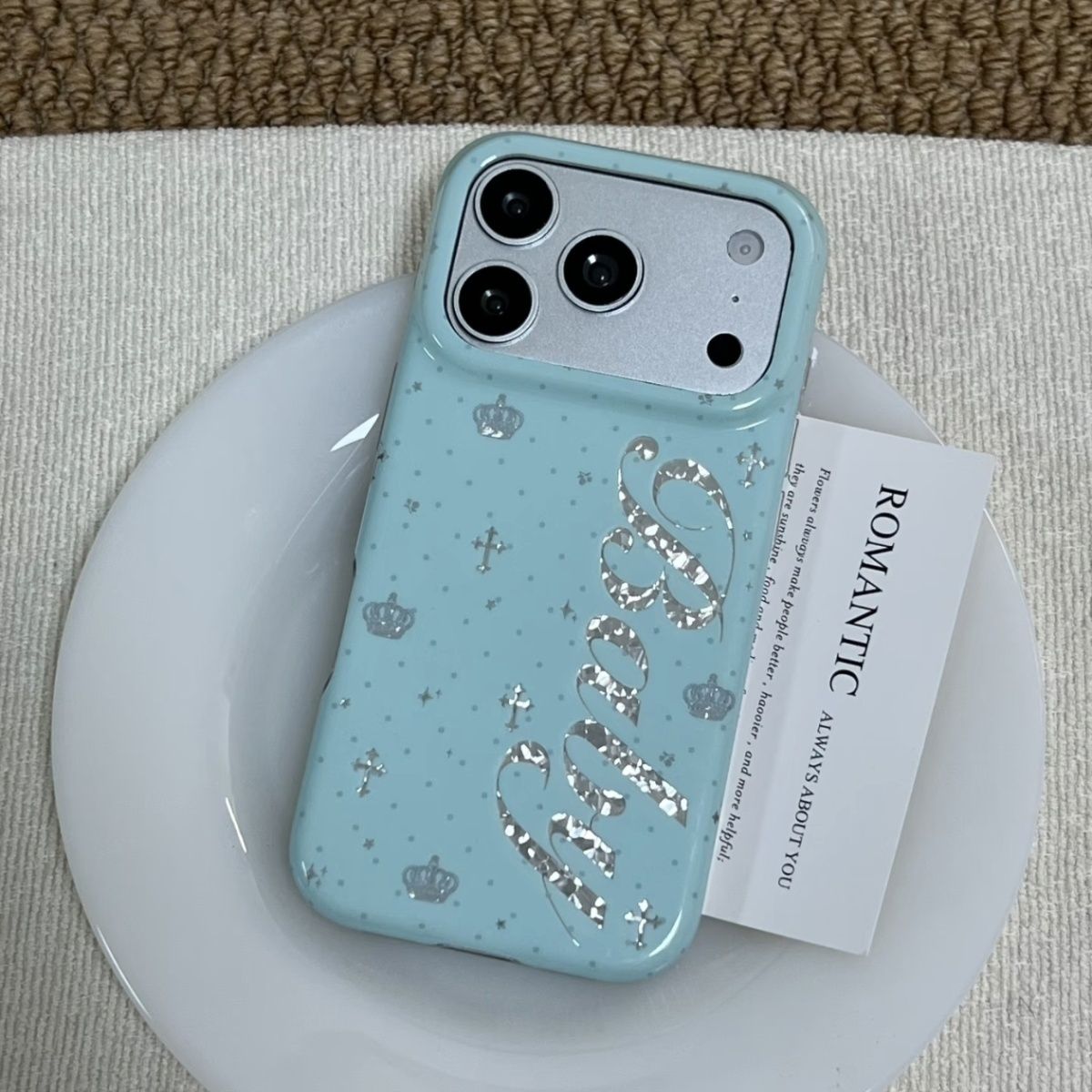Korean Ins Mint Colored Englis - Phone Cases Y2K 评论和价格