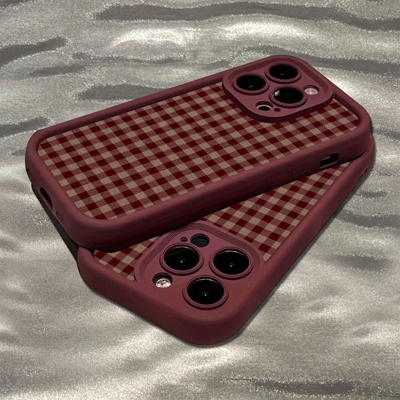 Wine Red Vintage Red-Brown Pla - Phone Cases Red 评论和价格