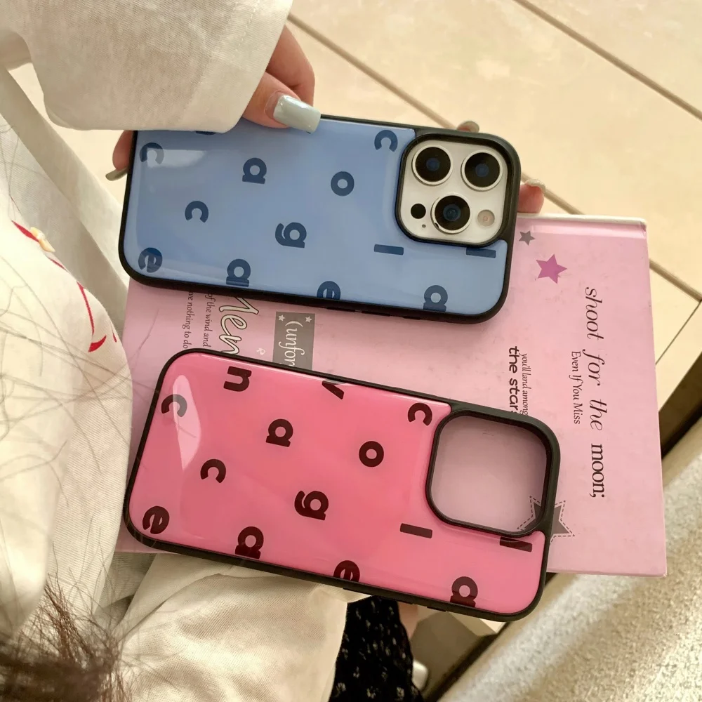 Ins Pure Color Simplicity Engl - Phone Cases Y2K 评论和价格
