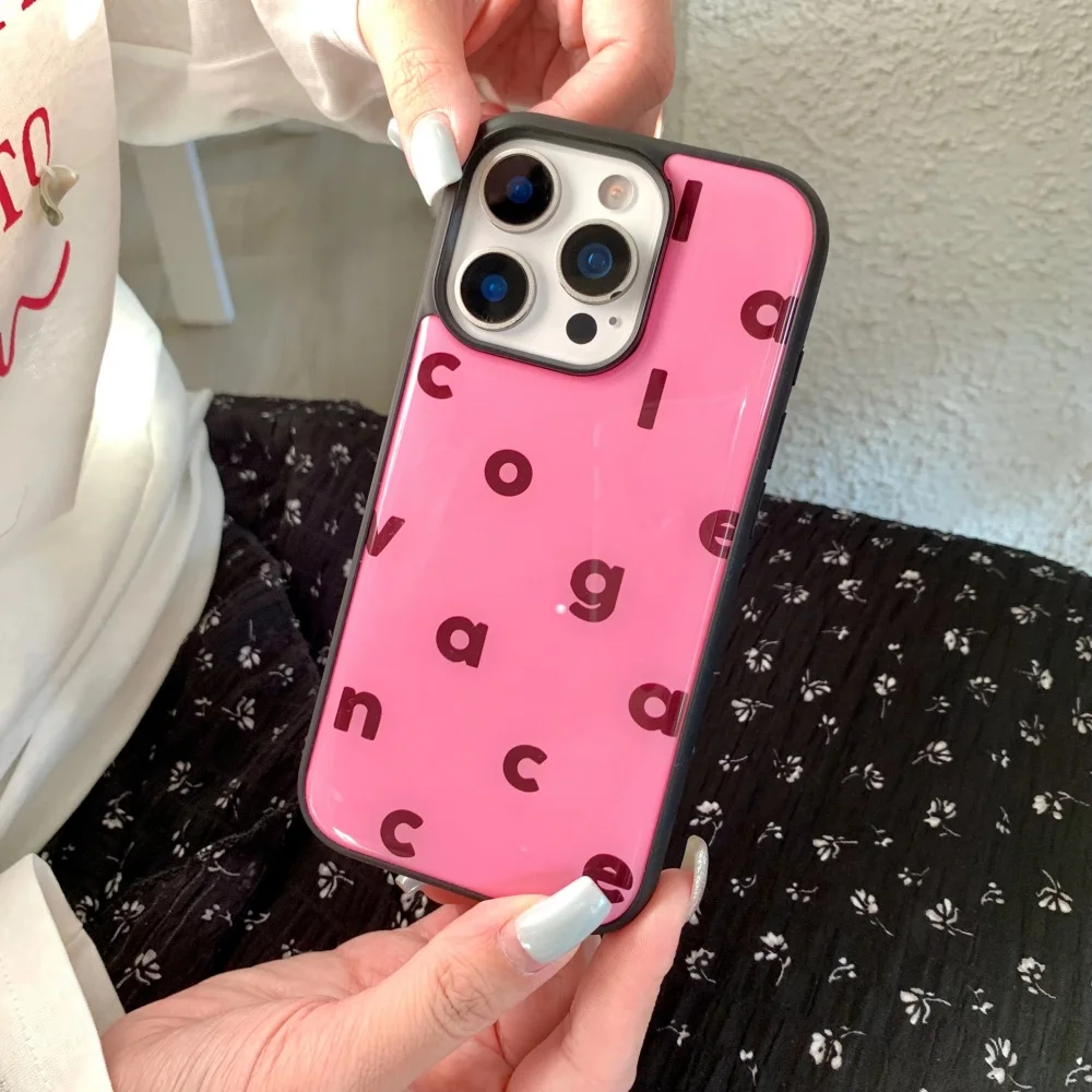 Ins Pure Color Simplicity Engl - Phone Cases Y2K 评论和价格
