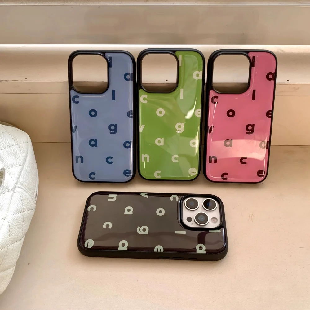 Ins Pure Color Simplicity Engl - Phone Cases Y2K 评论和价格