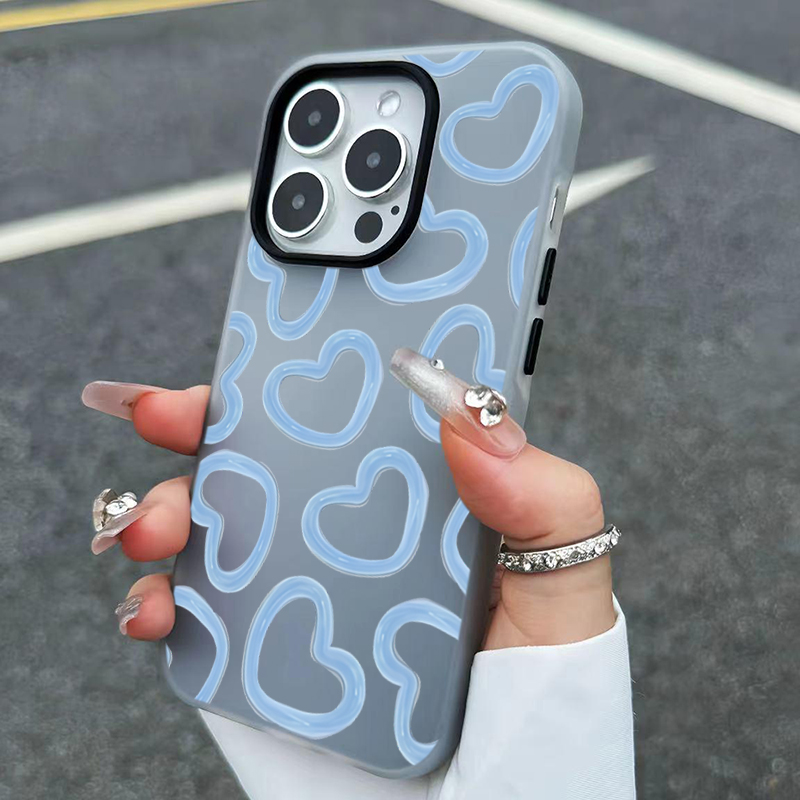 Cute Oil Painting Love Heart P - Phone Cases Art 评论和价格