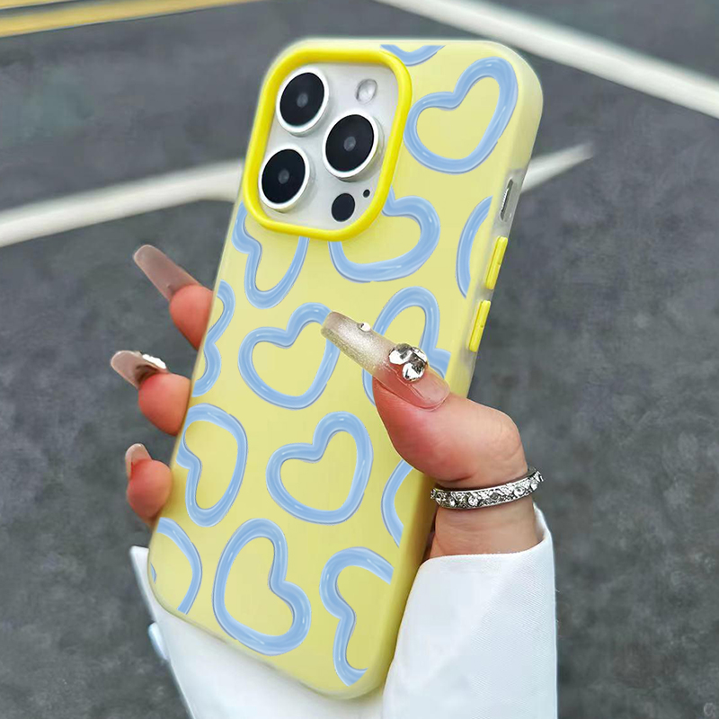 Cute Oil Painting Love Heart P - Phone Cases Art 评论和价格