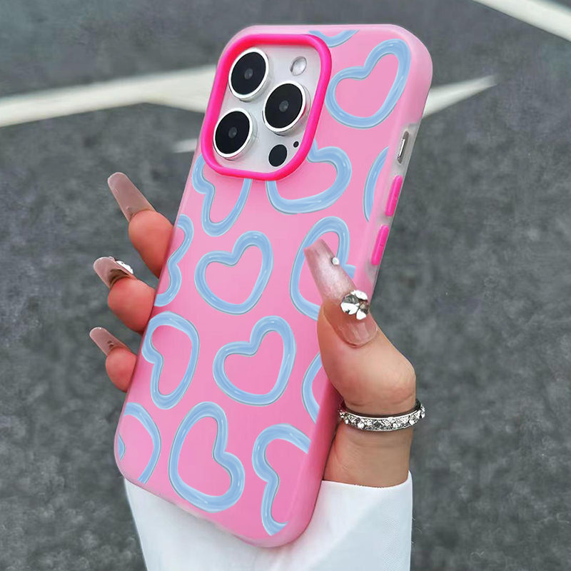 Cute Oil Painting Love Heart P - Phone Cases Art 评论和价格