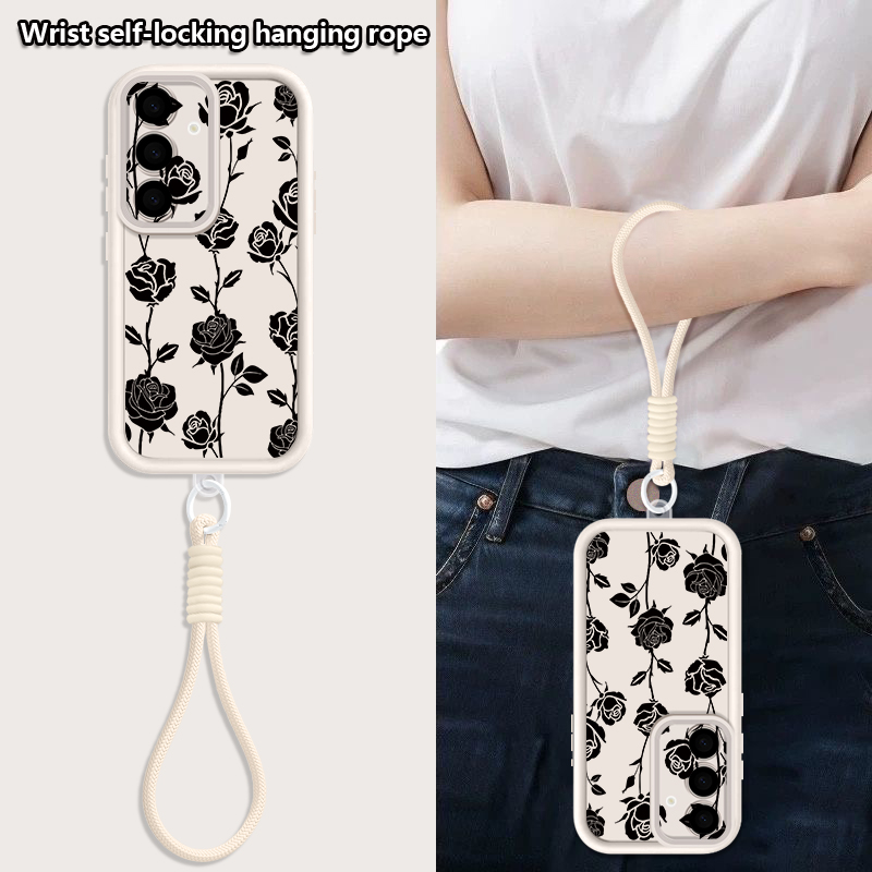 Flower Pattern Lanyard Phone C - Phone Cases Galaxy A17 评论和价格