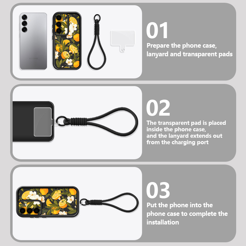 Flower Pattern Lanyard Phone C - Phone Cases Galaxy A17 评论和价格