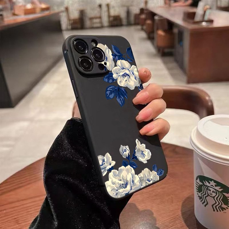 Blue and White Flower Phone Ca - Phone Cases Galaxy A17 评论和价格