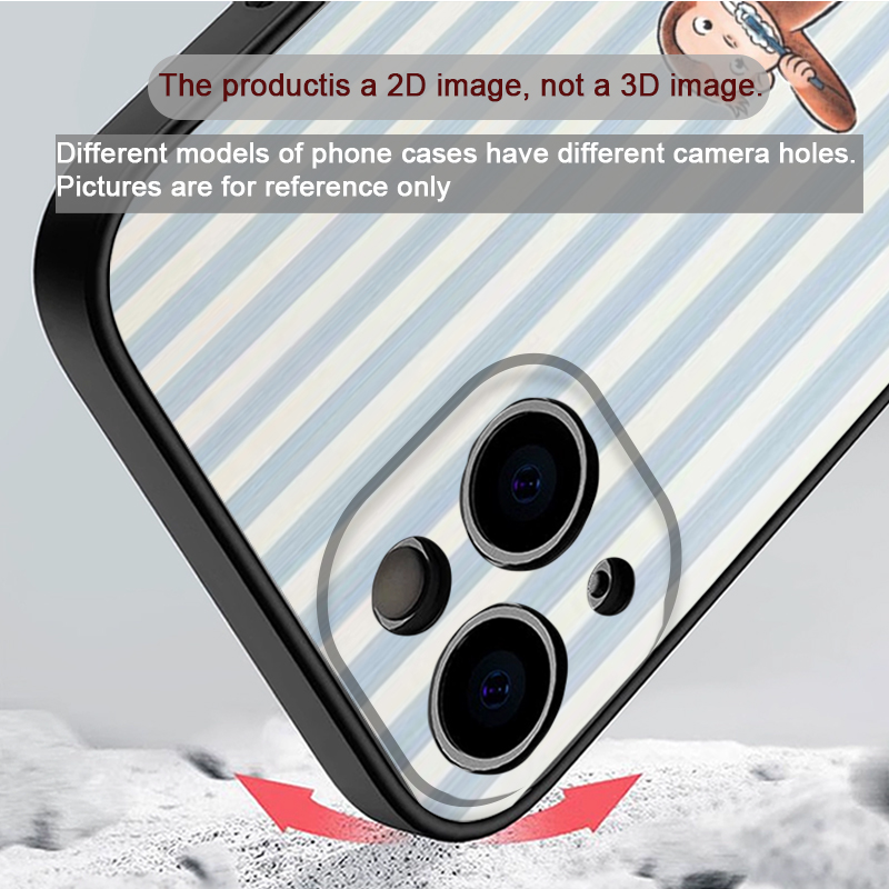 Cartoon Striped Monkey Holding - Phone Cases Y2K 评论和价格